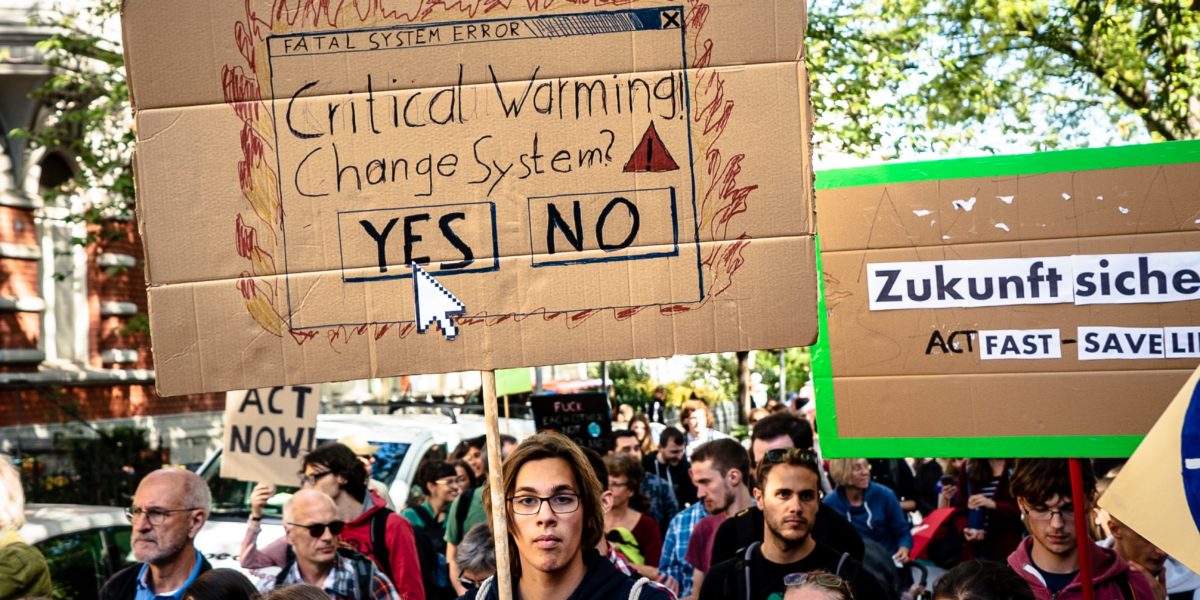 Manifestazione contro la crisi climatica